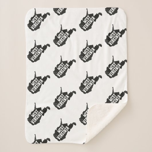 ウェストヴァージニアの家のヴィンテージの動揺してな地図 シェルパブランケット (正面)