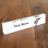 ウェストヴァージニアの家のヴィンテージの動揺してな地図 デスクネームプレート (側面)