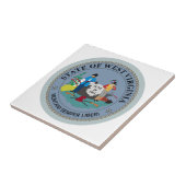 ウェストヴァージニアの州のシール タイル (側面)