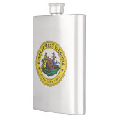 ウェストヴァージニアの州のシール フラスク (左)