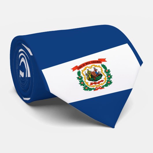 ウェストヴァージニアの州の旗のデザイン ネクタイ (ロール)