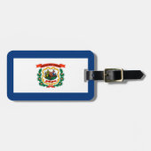 ウェストヴァージニアの州の旗のデザイン ラゲッジタグ (正面横)