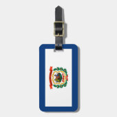 ウェストヴァージニアの州の旗のデザイン ラゲッジタグ (正面縦)