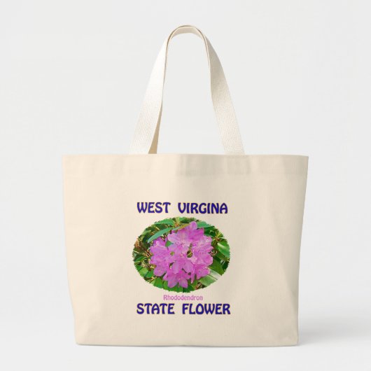 ウェストヴァージニアの州花のTシャツ及びギフト ラージトートバッグ (正面)