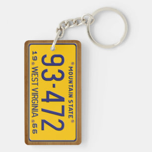 ウェストヴァージニアの1966年のヴィンテージのナンバープレートKeychain キーホルダー