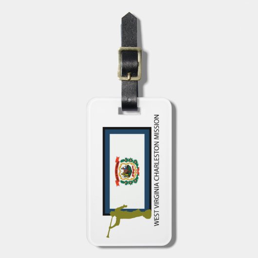 ウェストヴァージニアチャールストンの代表団LDS CTR ラゲッジタグ (正面縦)