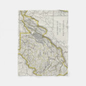 ウェストヴァージニア(1889年)のヴィンテージの地図 フリースブランケット (正面)