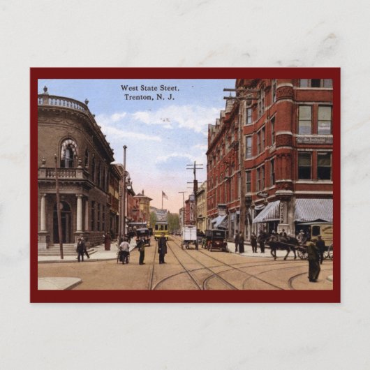ウェスト州セントトレントンNJ 1915ヴィンテージ ポストカード (正面)