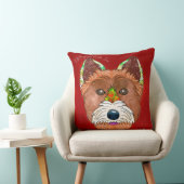 ウェスト熱狂するハイランドホワイトテリア絵を描ハンド クッション (椅子)