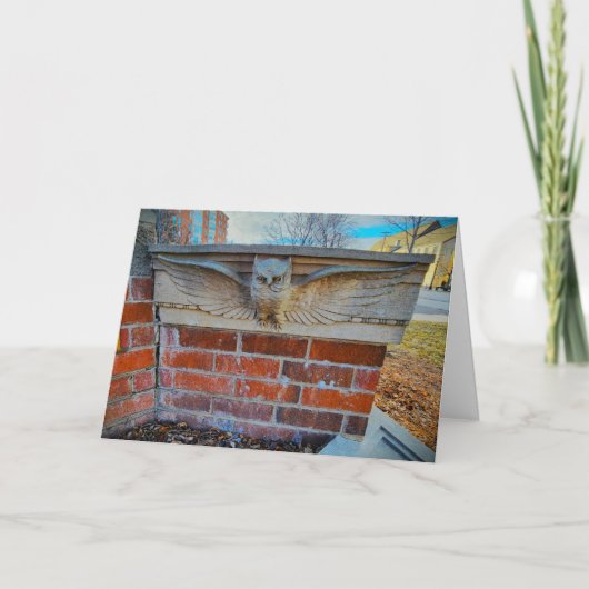 「ウェスト高校のフクロウ」 感謝カード カード (正面)