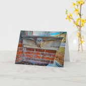 「ウェスト高校フクロウ」 感謝カード カード (黄色い花)