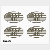 ウェスト4Bステッカー 楕円形シール (シート)