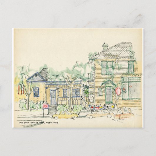 ウェスト6番目の通りでウォルシュ，オースティン，テキサス州 ポストカード (正面)