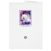 ウェスト・ハイランド絵画・ホワイト・テリア (裏面)