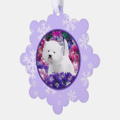 ウェスト・ハイランド絵画・ホワイト・テリア オーナメントカード (左)