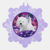 ウェスト・ハイランド絵画・ホワイト・テリア オーナメントカード (正面)