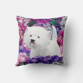 ウェスト・ハイランド絵画・ホワイト・テリア クッション (裏面)