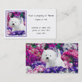 ウェスト・ハイランド絵画・ホワイト・テリア 名刺 (正面/裏面)