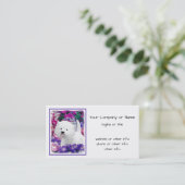 ウェスト・ハイランド絵画・ホワイト・テリア 名刺 (スタンド正面)