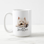 ウェスト・ハイランド・テリアとコーヒー犬 コーヒーマグカップ (左)