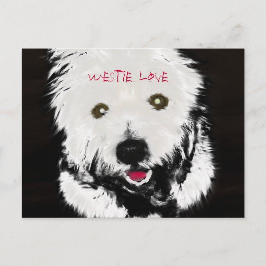 ウェスト・ハイランド・テリアのはがき ポストカード (正面)