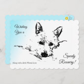 ウェスト・ハイランド・テリアの迅速な回復を望む シーズンカード (正面/裏面)