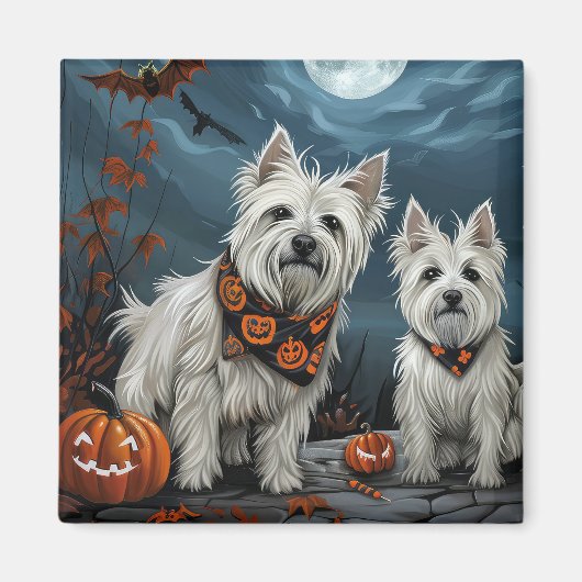 ウェスト・ハイランド・ハロウィン・スプーキー マグネット (正面)