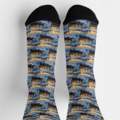 ウェスト・ハイランド・ホワイト・テリアのクリスマス・ボート・ホリデー ソックス (上部)