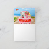 ウェスト・ハイランド・ホワイト・テリア バレンタインデー トラック カード (内部)