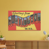 ウェスト・バージニア・ハンチントン – ラージ・レター・シーン キャンバスプリント (インサイチュ (リビング))