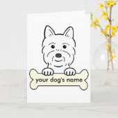 ウェスパーソナライズされたティ カード (黄色い花)