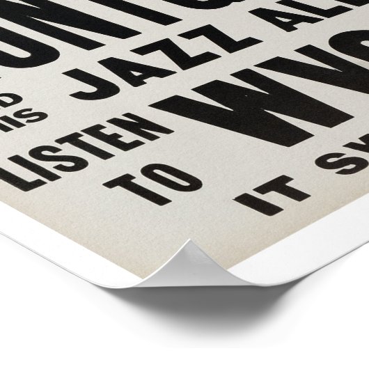 ウェスモンゴメリーアットマッキーズジャズヴィンテージ ポスター (角)