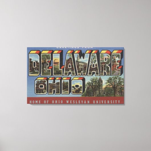 ウェスレヤン大学 – 大文字場面 キャンバスプリント (正面)