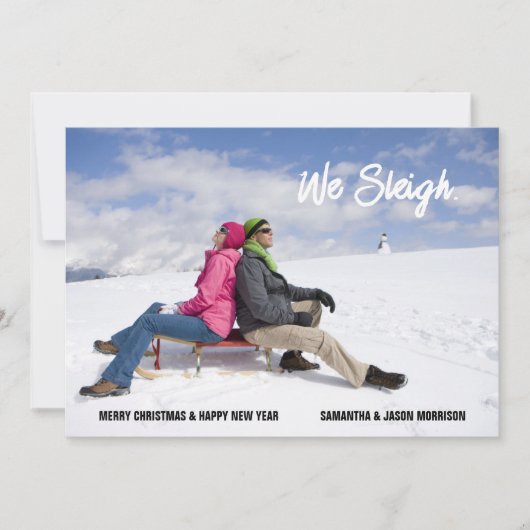 ウェズスレイおもしろいクリスマスホリデーカード シーズンカード (正面)