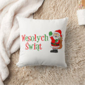 ウェソリックスワイアットポーランドクリスマスサンタ装飾用クッション クッション (ブランケット)