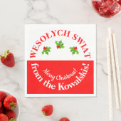 ウェソリティスワイアットクリスマスポーランドパーティー国旗と名前 スタンダードランチョンナプキン (インサイチュ)