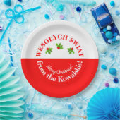 ウェソリティスワイアットクリスマスポーランドパーティー国旗と名前 ペーパープレート (パーティー)