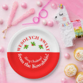 ウェソリティスワイアットクリスマスポーランドパーティー国旗と名前 ペーパープレート (パーティー)