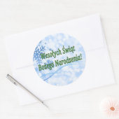 ウェソワチシッ…!ポーランド語でメリークリスマス ラウンドシール (封筒)