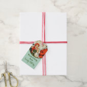 ウェソワチシフォンポーランドメリークリスマスサンタキッズ ギフトタグ (より糸付き)