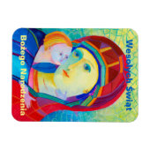 ウェソワチシフォンメリークリスマスギフトポーランド マグネット (横)