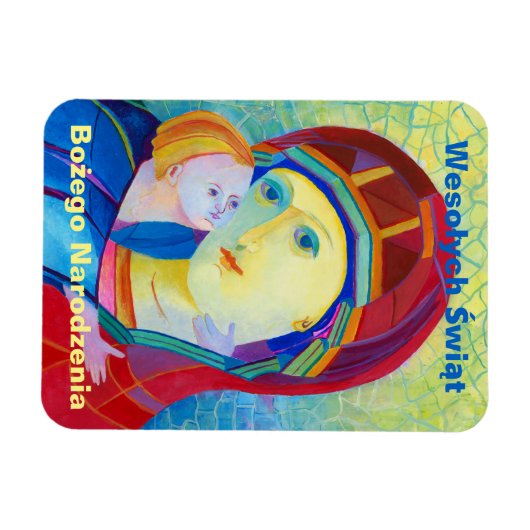 ウェソワチシフォンメリークリスマスギフトポーランド マグネット (横)