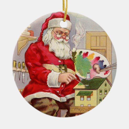 ウェソワチシフトンポーランドメリークリスマスデコール セラミックオーナメント (正面)