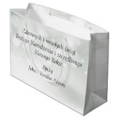 ウェソワチシブウィントメリークリスマスカードポーランドサンタ ラージペーパーバッグ (裏面アングル)