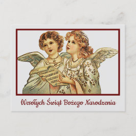 ウェソワチシブウィントレトロメリークリスマスカードポーランド ポストカード