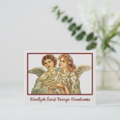 ウェソワチシブウィントレトロメリークリスマスカードポーランド ポストカード (スタンド正面)