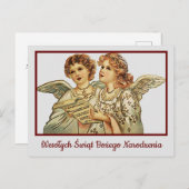 ウェソワチシブウィントレトロメリークリスマスカードポーランド ポストカード (正面/裏面)