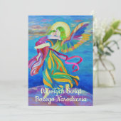 ウェソワチシブウィント宗教的クリスマスポリッシュエンジェル 案内状 (スタンド正面)