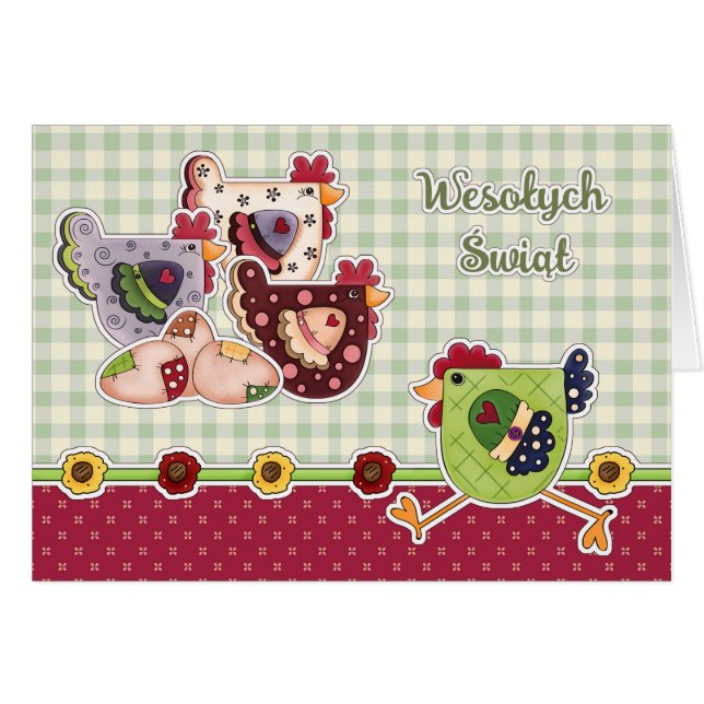 ウェソワチシブント。ポーランド語でイースターカード (正面横)