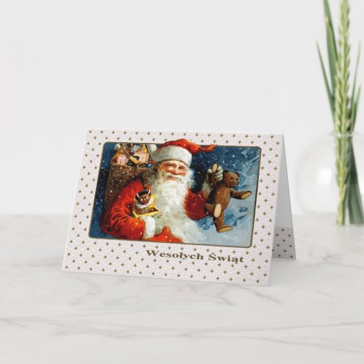ウェソワチシブント。ポーランド語のクリスマスカード シーズンカード (正面)
